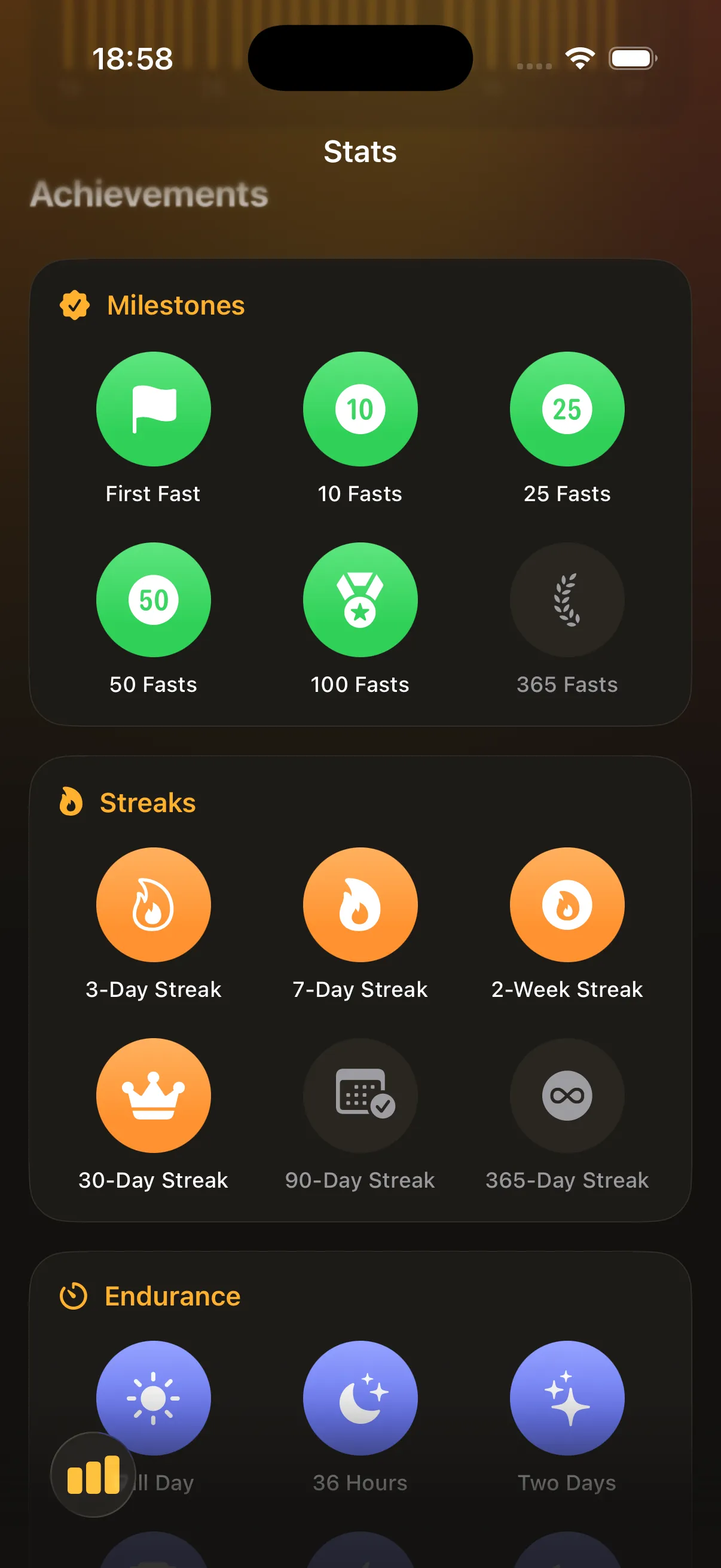 Achievements: milestone badges and streaks